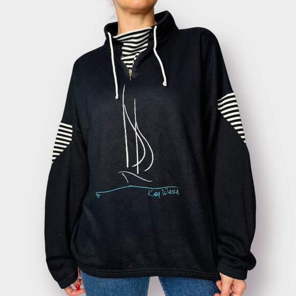 80s Key West Sweatshirt Top Size XL - Picture 5 of 8